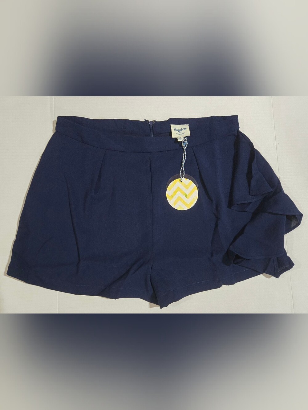 Hayden Navy High-Waist Tailored Lined Shorts M New